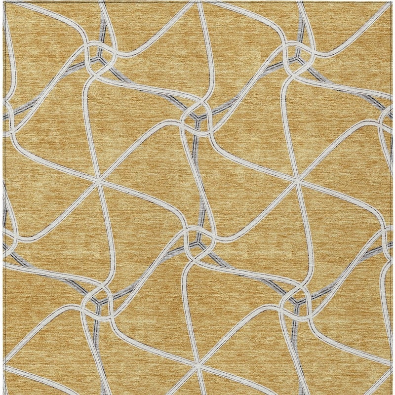 HomeRoots Geometric Contemporary Rectangle Outdoor Rug