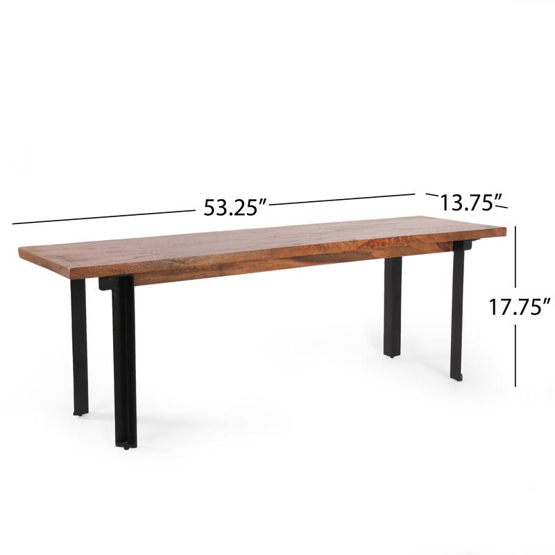 Outdoor Benches for Home, Kitchen, Living Room,Black + Country Brown