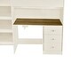 preview thumbnail 4 of 8, Stylish & Simple Wood Full Size Loft Bed with Built-in Wardrobe, Desk, Storage Shelves and Drawers, Safety Guaranteed, Beige