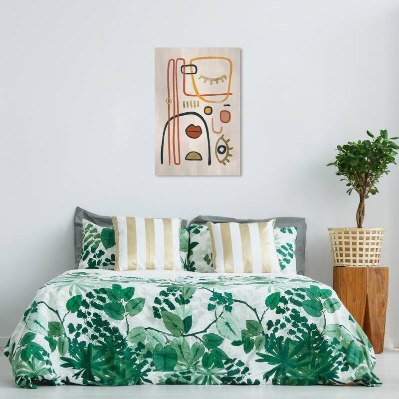 Wynwood Studio Canvas Abstract Perceiving White and Cream White Modern & Contemporary Wall Art Canvas Print - 36 x 24