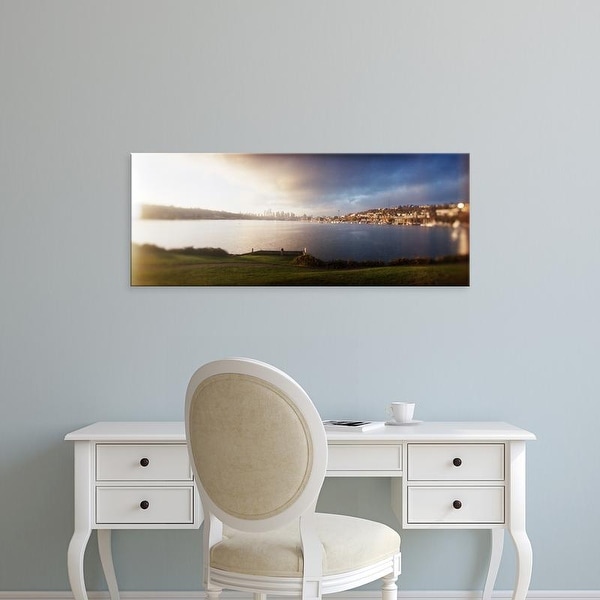 Easy Art Prints Panoramic Image 'City at the waterfront with Gasworks Park, Seattle, Washington' Canvas Art