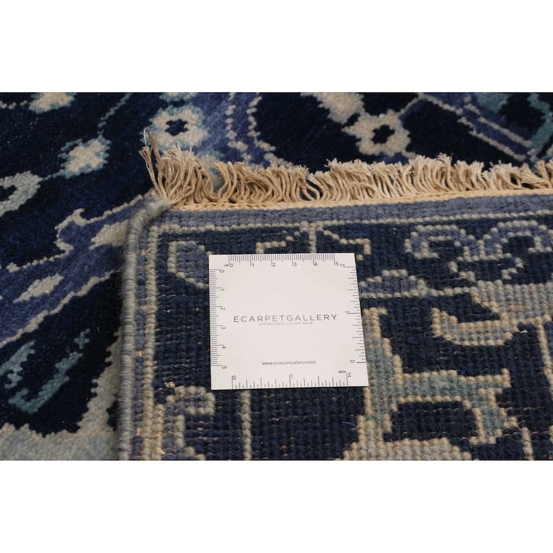 ECARPETGALLERY Hand-knotted Finest Agra Jaipur Dark Navy Wool Rug - 5'4 x 8'1
