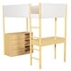 preview thumbnail 6 of 41, Soft Padding Loft Bed with Storage Shelf, Drawers, and Convertible Desk, Kids' Bunk Beds, Twin Size