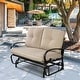 preview thumbnail 5 of 5, Outdoor Patio Rocking Glider Cushioned 2 Seats Steel Frame Furniture