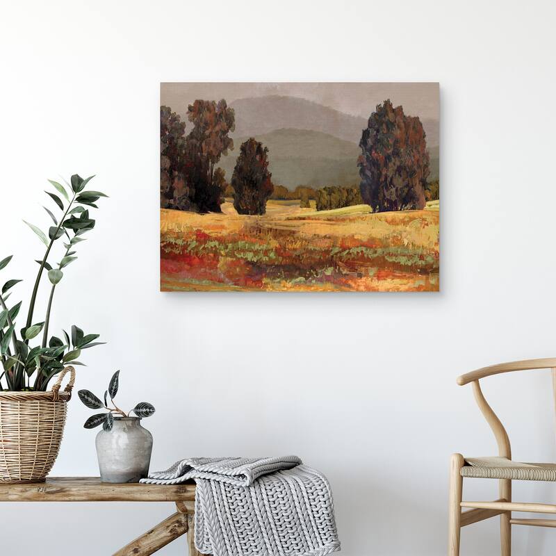 Country Reflection Walk by Mark Chandon Canvas Art Print