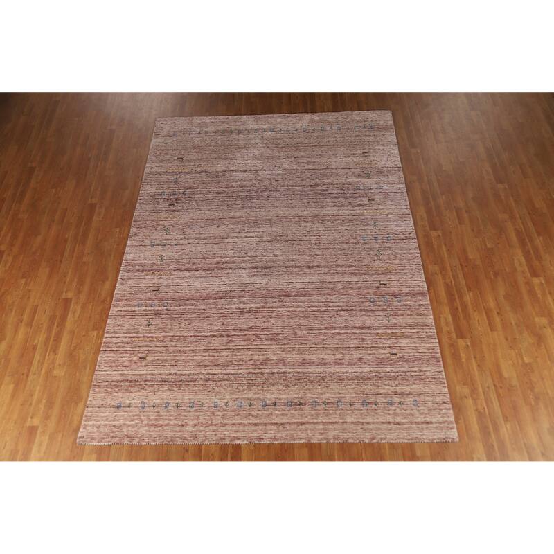 Hand Knotted Oriental 100% Wool Carpet Tribal Animal Pictorial Multi-Colored Gabbeh Area Rug - 10' 9'' X 7' 9''