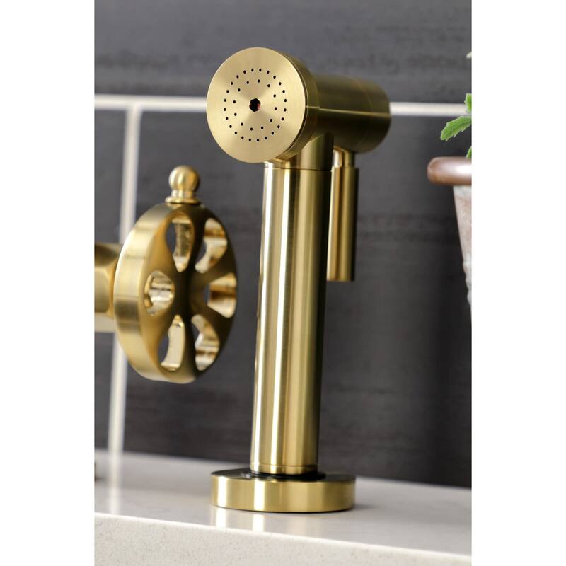 Kingston Brass KS233.RX Belknap 1.8 GPM Bridge Kitchen Faucet