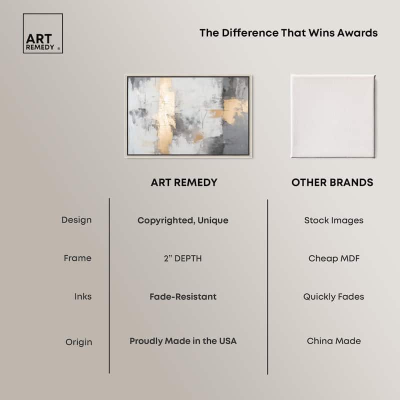 Gilded Gray III Canvas by Art Remedy