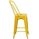 preview thumbnail 21 of 97, 24'' High Metal Indoor-Outdoor Counter Height Stool with Back