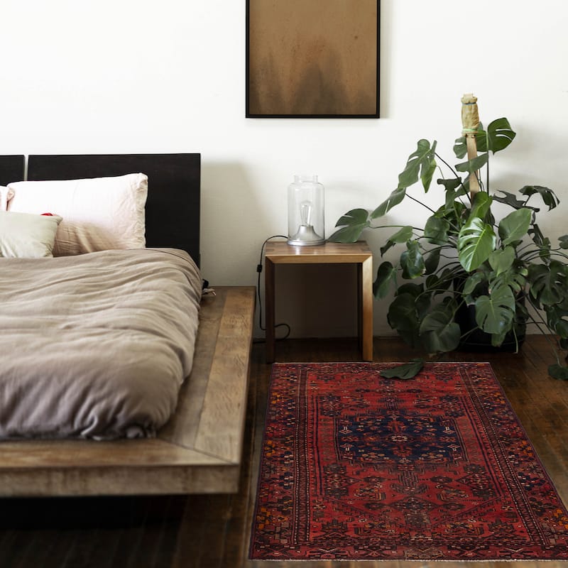 ECARPETGALLERY Hand-knotted Andelz Red Wool Rug - 3'11 x 6'8