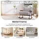 preview thumbnail 7 of 7, Modern Accent Chair Arm Chair Living Room Rocking Chair Metal Frame