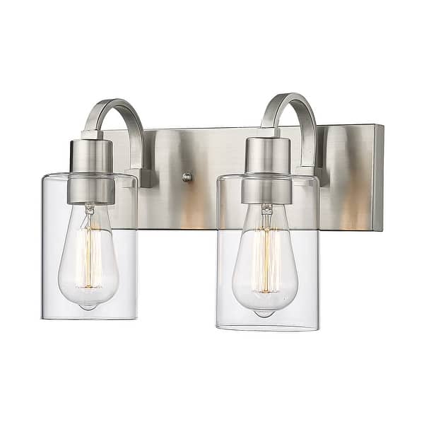 slide 2 of 7, Bathroom Vanity Light Fixtures - Farmhouse Wall Light for Bathroom 2-Light - Brushed Nickel