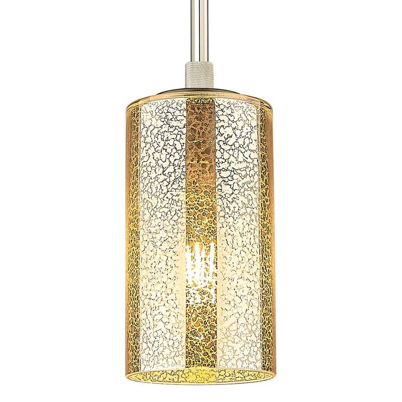 Innovations Lighting 434-1S-G434-7ME Crown Point 8" Tall Mini Pendant - Polished Nickel