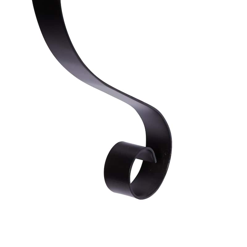 Metal Scroll Handmade Pillar Wall Sconce - Black - Roche River Decor
