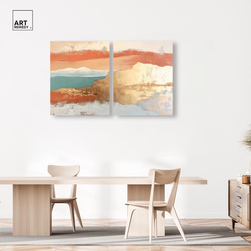 Earthy Glow I Canvas Set of 2 by Art Remedy, Gallery Wrapped