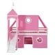 preview thumbnail 19 of 27, Twin Size House Loft Bed with Slide, Tent and Tower
