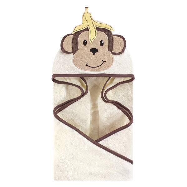 slide 1 of 1, Hudson Baby Infant Cotton Animal Face Hooded Towel, Banana Monkey, One Size - Banana Monkey - One Size One Size - Banana Monkey