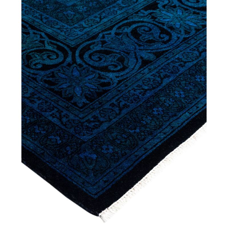 Overdyed One-of-a-Kind Hand-Knotted Area Rug - Black - 8' 0" x 10' 6"