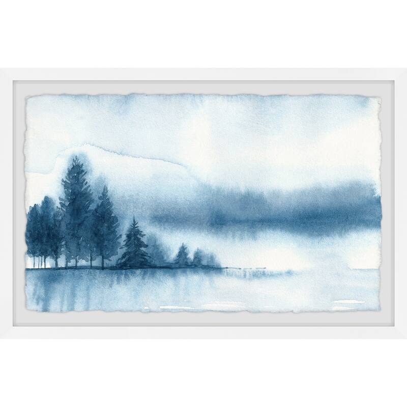 'Frozen Winter Lake' Framed Painting Print