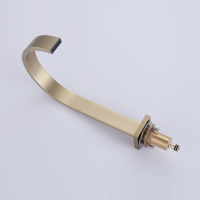 9.8"H Solid Brass Widespread 2-handle Bathroom Sink Faucet