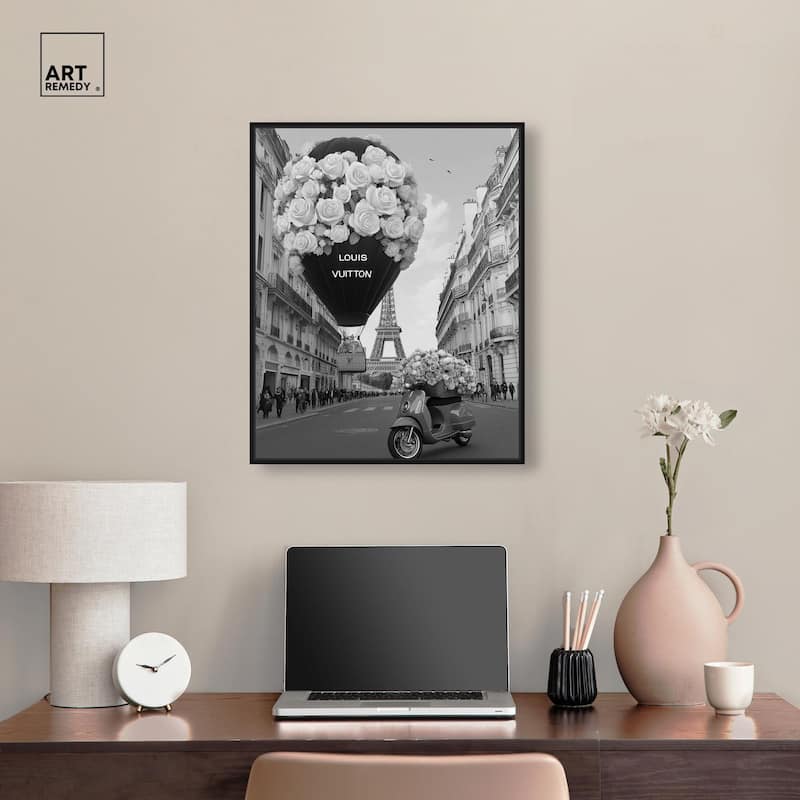 Scooter and Glam Balloon Canvas by Art Remedy