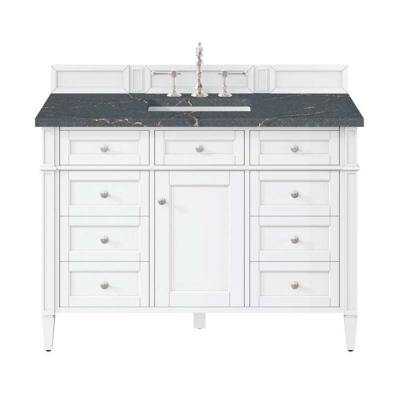 James Martin Vanities 655-V48-3PBL Brittany 48" Free Standing Single - Bright White - Painted