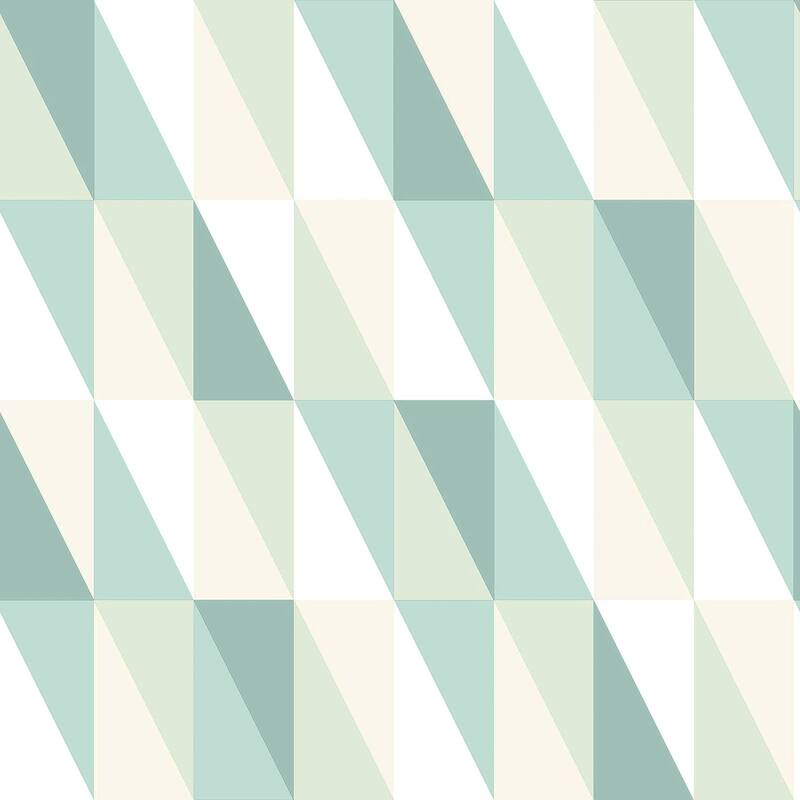 Chesapeake Inez Teal Geometric Wallpaper - 20.9 x 396 x 0.025
