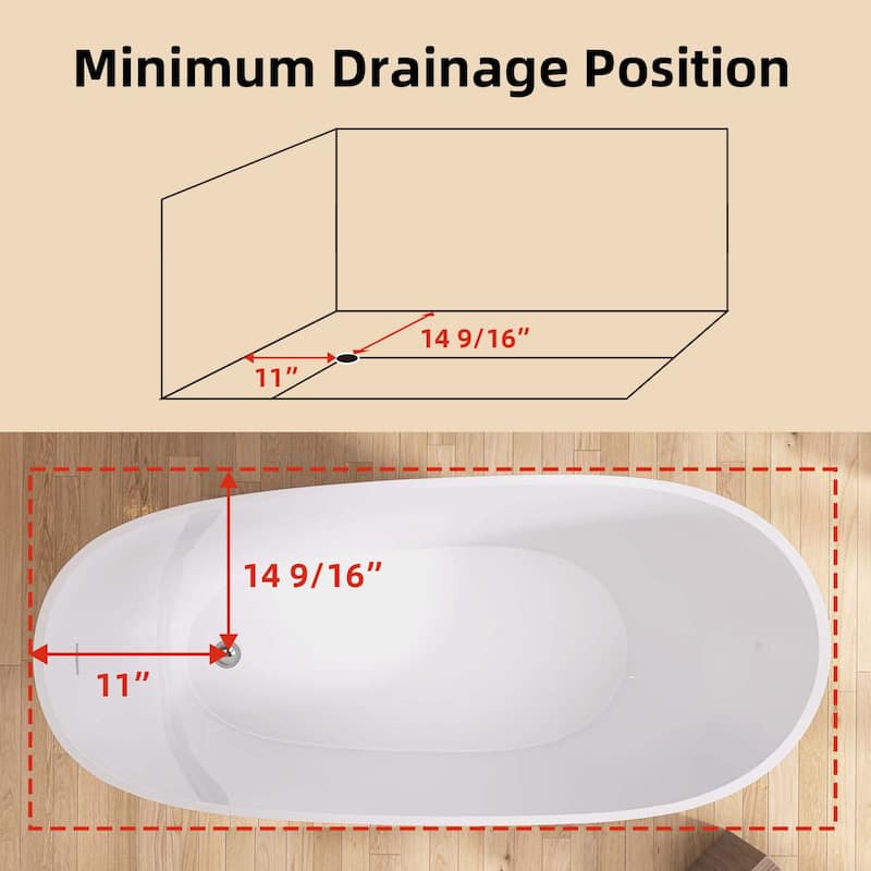 59 Inch Acrylic Single Slipper Freestanding Flatbottom Soaking Bathtub in Matte Grey