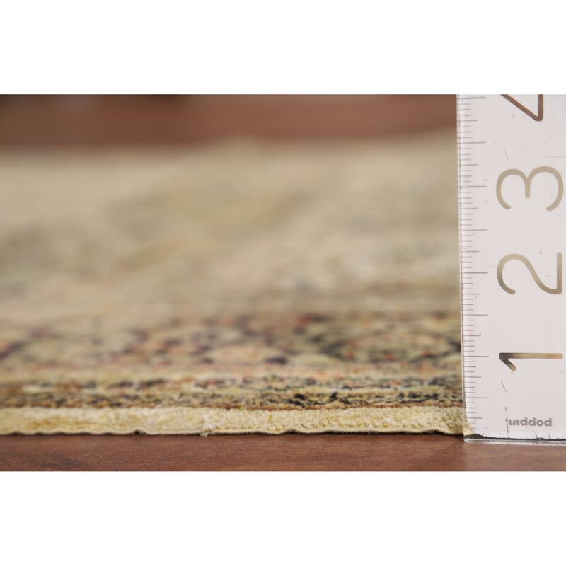 Pre-1900 Antique Silk Farahan Foyer Rug Hand-Knotted Wool Carpet - 4'0" x 6'0"