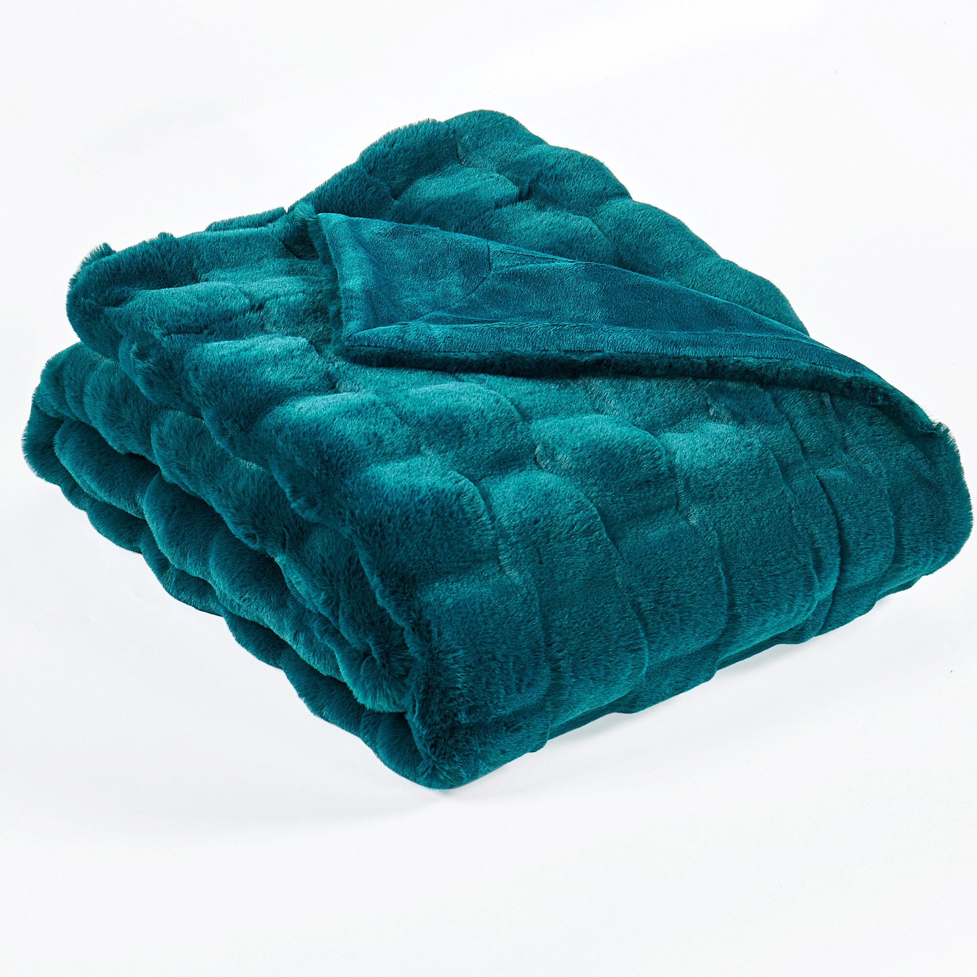 Home Soft Things Brick Textured FauxFur Throw Decorative Blankets 60 x 70 Grey