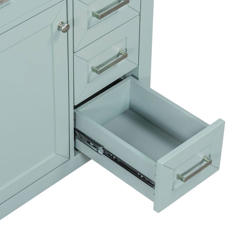 30" Solid Bathroom Vanity with Sink Set, Bathroom Cabinet with Drawers