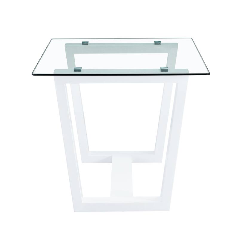 Glass Dining Table Large Modern Minimalist Rectangular for 6-8