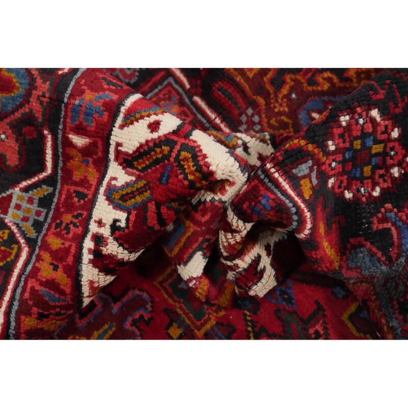 Hand Knotted Oriental 100% Wool Carpet Traditional Medallion Red Heriz Area Rug - 12' 7'' X 9' 8''