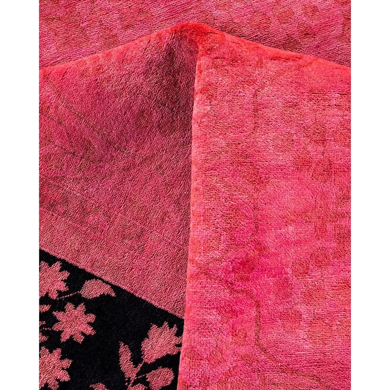 Overdyed, One-of-a-Kind Hand-Knotted Area Rug - Pink - 10' 1" x 13' 6"