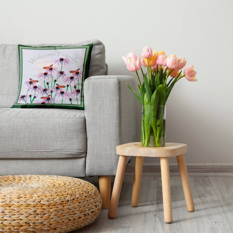 Welcome Friends Decorative Throw Pillow