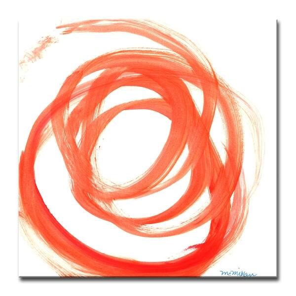 slide 1 of 6, Porch & Den 'Orange Swirl II' Canvas by Dana McMillan