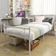preview thumbnail 8 of 10, Simlife Easy to Set -up Twin/Full/ Queen Metal Bed Frame White Twin