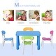 preview thumbnail 6 of 9, Qaba Kids Table and Chair Set 5 Piece Toddler Furniture Cartoon Pattern, Multicolor - 30" x 21.5" x 19.5"