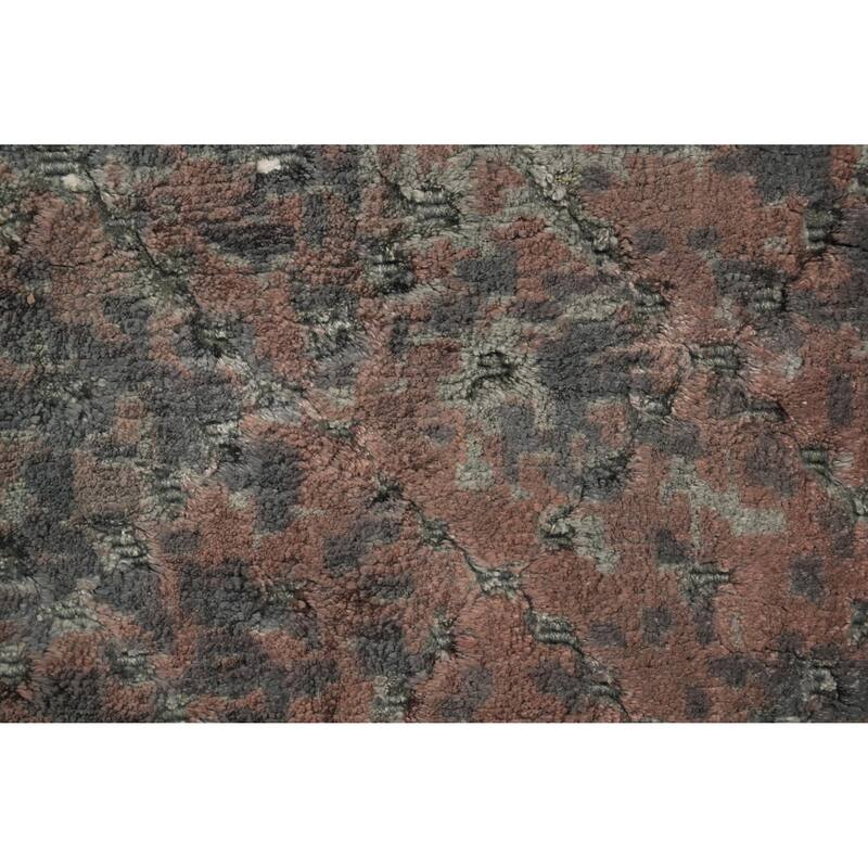Hand Knotted Oriental Viscose Silk Carpet Modern Abstract Multi-Colored Abstract Area Rug - 8' 0'' X 5' 7''