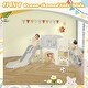 preview thumbnail 35 of 69, 11-in-1 Toddler Slide Playset - Kids Slide for Ages 1-3 with Basketball Hoop, Arch Tunnel, Telescope, and Toy Storage Organizer