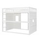 preview thumbnail 21 of 56, Full Size Solid Wood House Loft Bed with Ladder