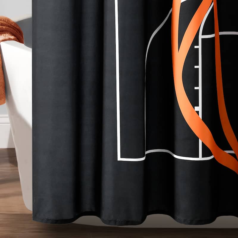 Lush Decor Basketball Game Shower Curtain Single