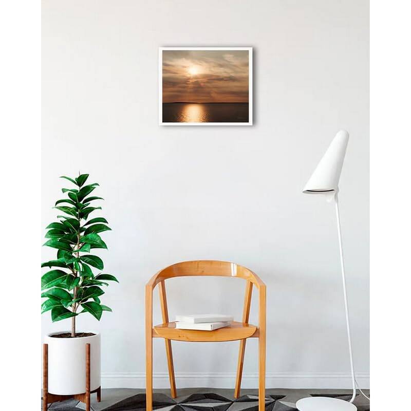 Morning Spotlight Framed Poster - 18 x 18 Inch - White