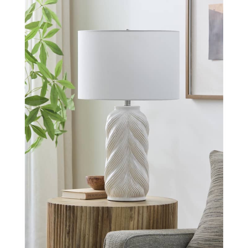 Livabliss Pescia Traditional Accent Table Lamp - White