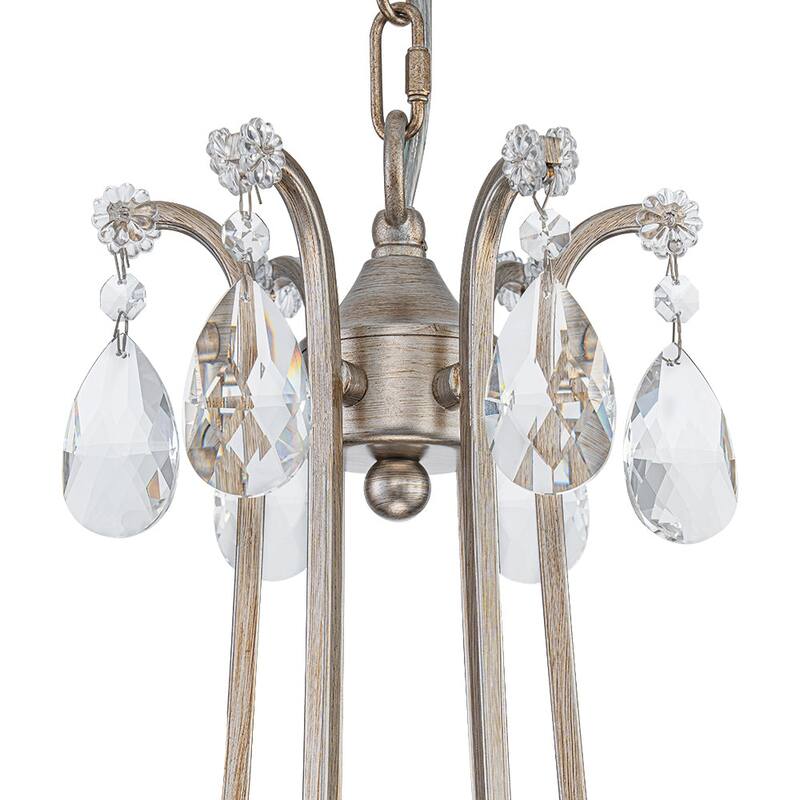 Antique Luxury Crystal Round Empire Candle Style Chandelier