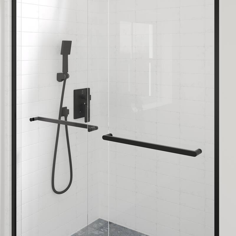 Eviva Orbit Sliding Frameless Shower Door with Tempered Glass