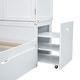preview thumbnail 12 of 32, Twin Size Platform Bed with Storage Headboard and Footboard, Pull Out Shelves and Twin Size Trundle, Gray