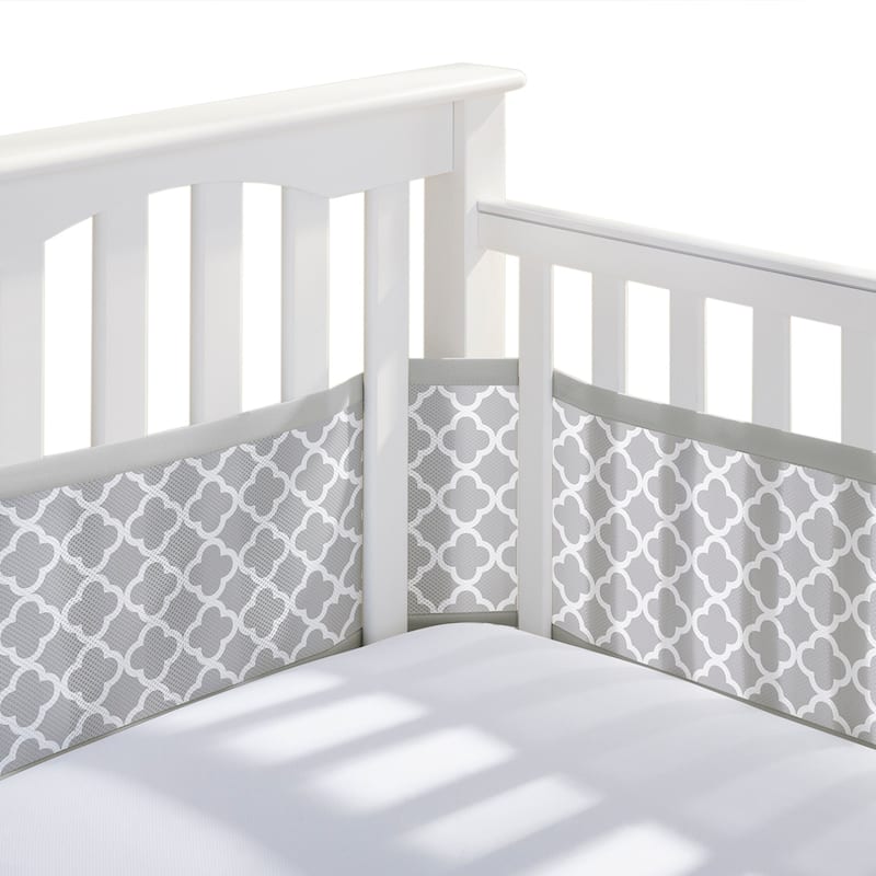 BreathableBaby Breathable Mesh Liner for Full-Size Cribs, Classic 3mm Mesh (Size 4FS Covers 3 or 4 Sides)