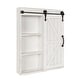 preview thumbnail 15 of 26, Cates Decorative Wood Wall Cabinet with Vanity Mirror and Barn Door