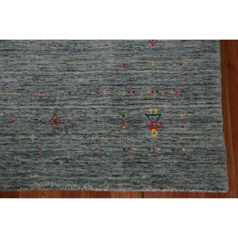 Hand Knotted Oriental 100% Wool Carpet Tribal Tribal Multi-Colored Gabbeh Area Rug - 7' 10'' X 5' 3''